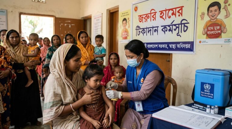 হামের ভয়াবহ প্রকোপে দেশে ১০০ শিশুর মৃত্যু: দেশজুড়ে জরুরি টিকাদান কর্মসূচি শুরু